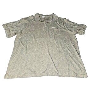 David Taylor Polo Shirt Men's XL Gray Plaid Golf Collection Short Sleeve pocket